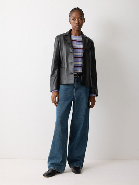 Ellis Nappa Leather Blazer