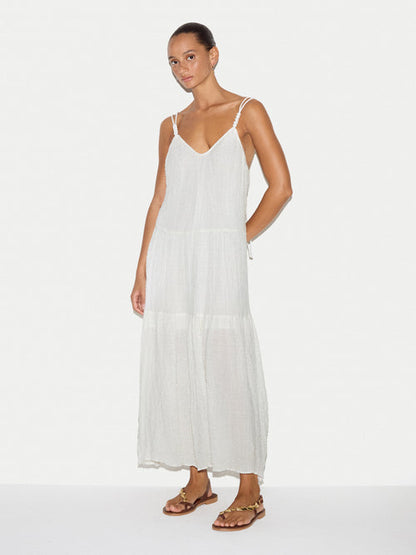 Textured Cotton Maxi Dress