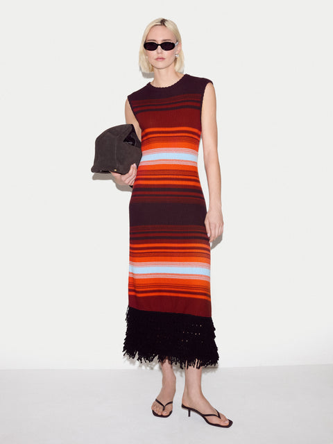 Sunset Stripe Knit Dress
