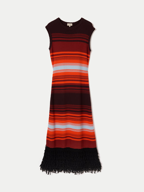 Sunset Stripe Knit Dress