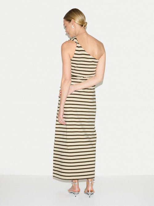 Stripe One Shoulder Dress