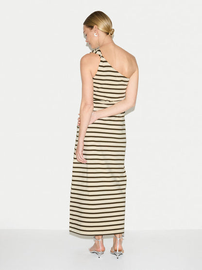 Stripe One Shoulder Dress
