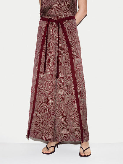 Optic Swirl Wrap Front Trouser