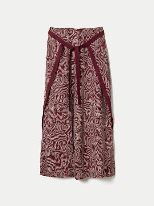 Optic Swirl Wrap Front Trouser