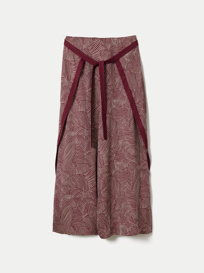 Optic Swirl Wrap Front Trouser