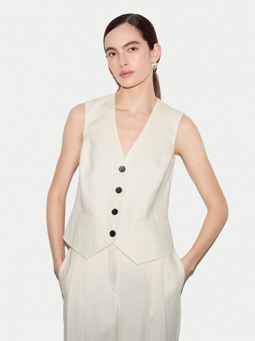 Linen Suit Waistcoat