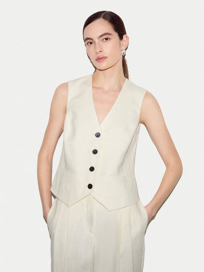 Linen Suit Waistcoat