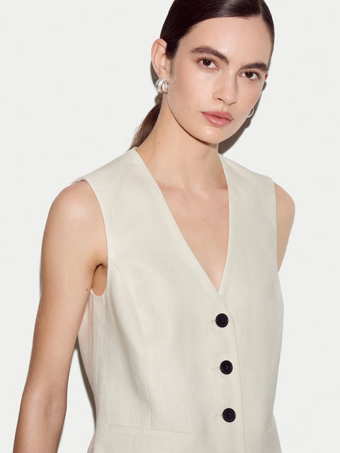 Linen Suit Waistcoat