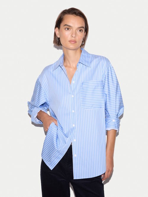 Oversized Cotton Stripe Shirt