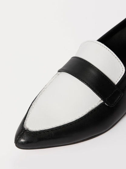 Leather Contrast Loafer