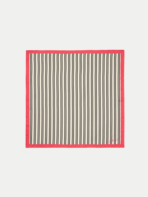 Stripe Silk Twill Scarf