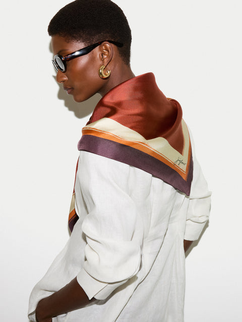Iris Silk Twill Scarf