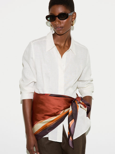 Iris Silk Twill Scarf