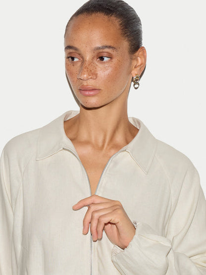Linen Bomber Jacket