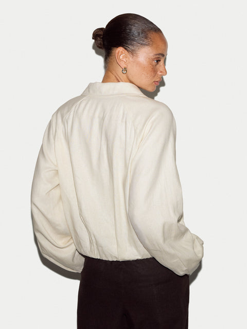 Linen Bomber Jacket