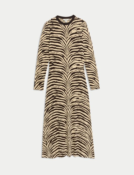 Jersey Animal Print Midaxi Bodycon Dress