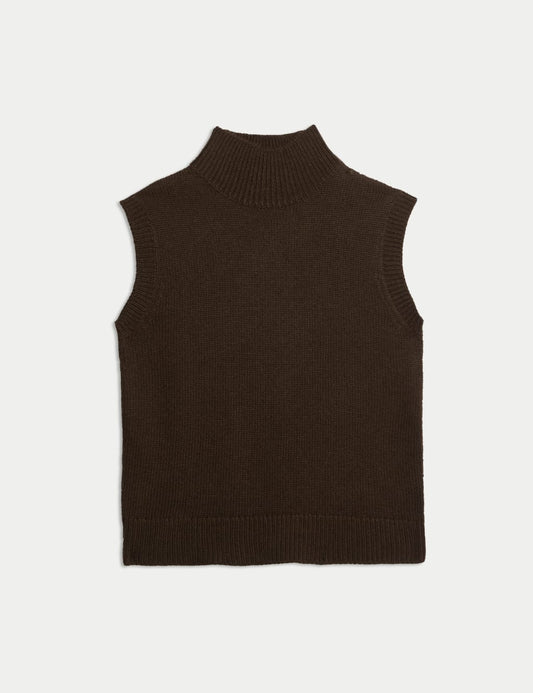 Knitted Vest with Merino Wool