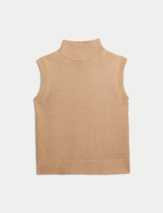 Knitted Vest with Merino Wool