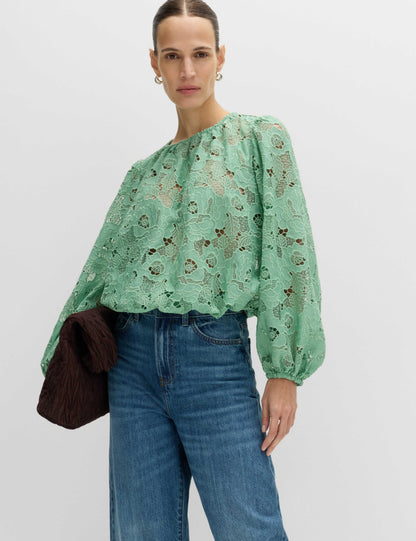Lace Cutwork Detail Blouse