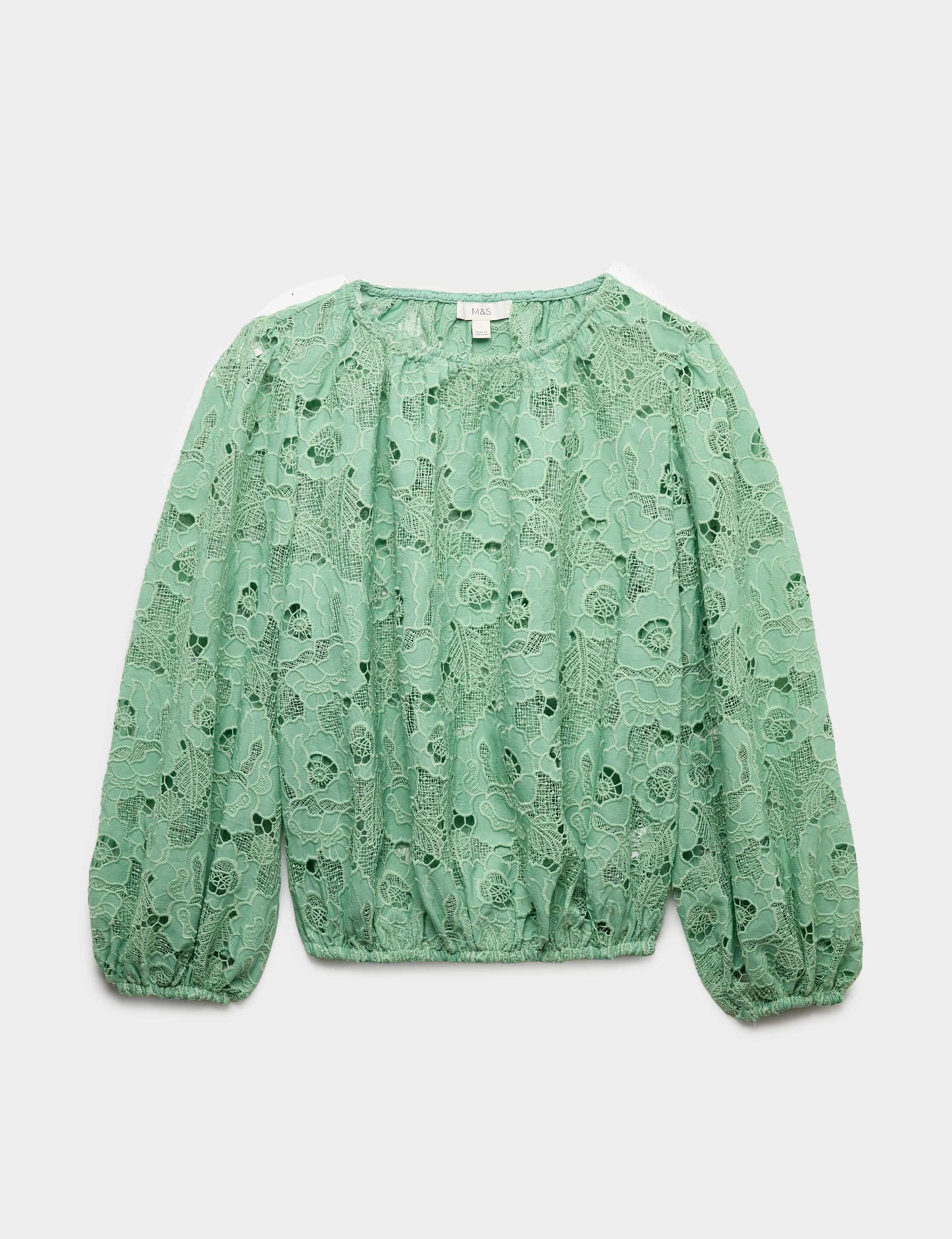 Lace Cutwork Detail Blouse