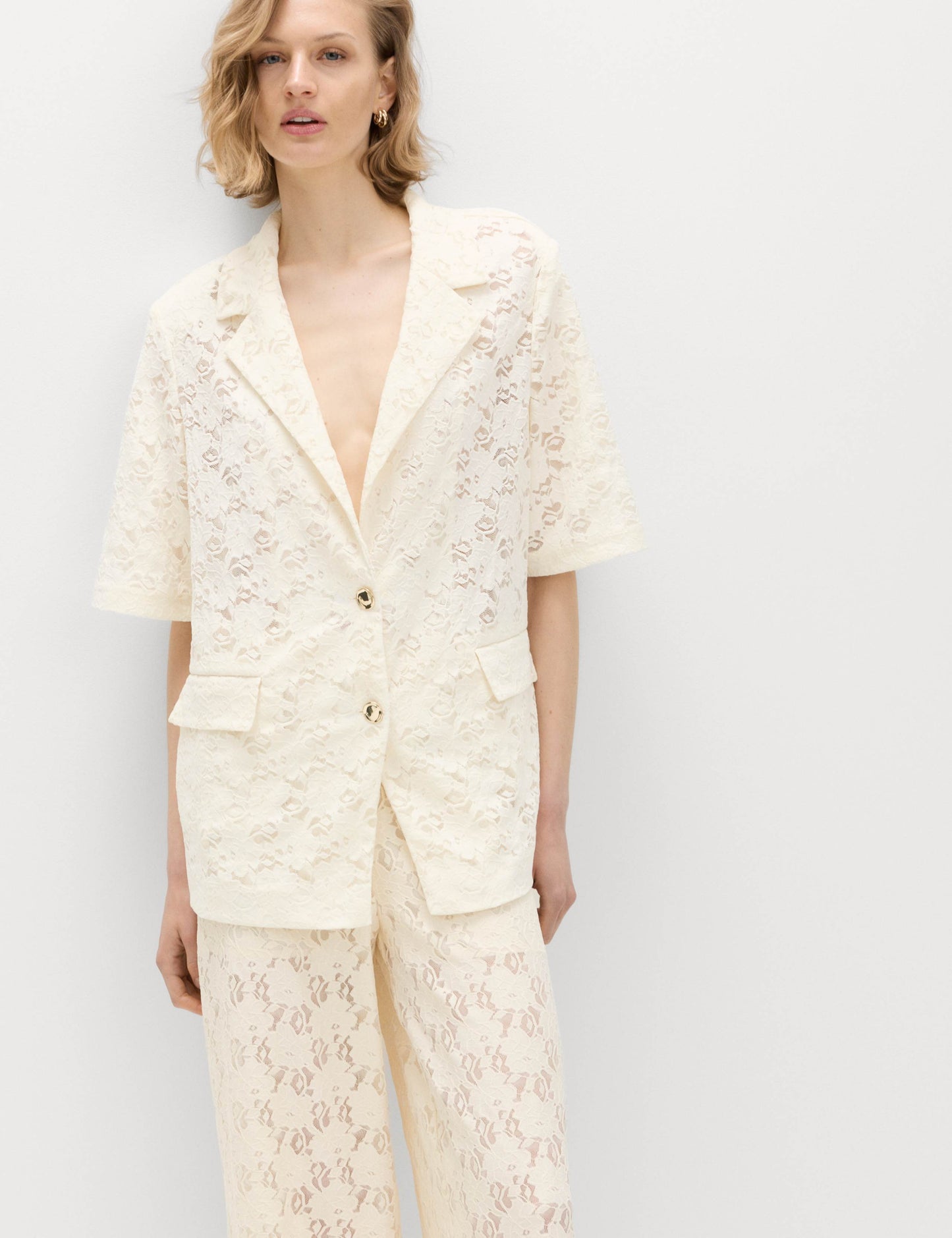 Lace Short Sleeve Jacket