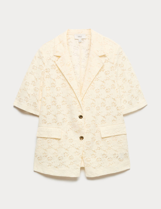 Lace Short Sleeve Jacket