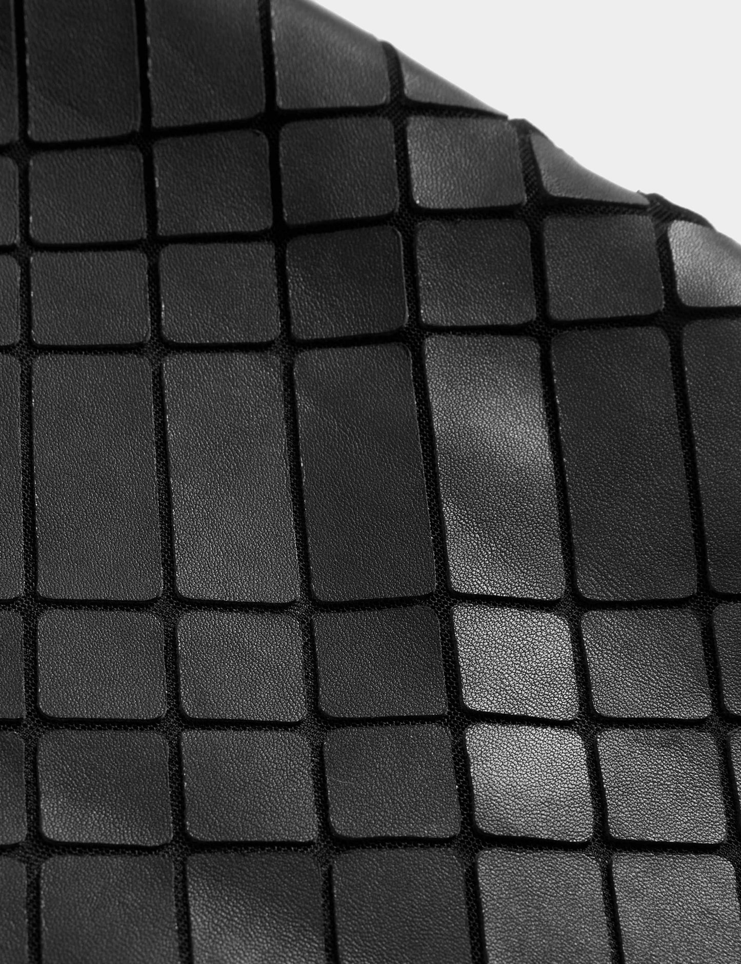 Leather Cutwork Detail Mini Shift Dress