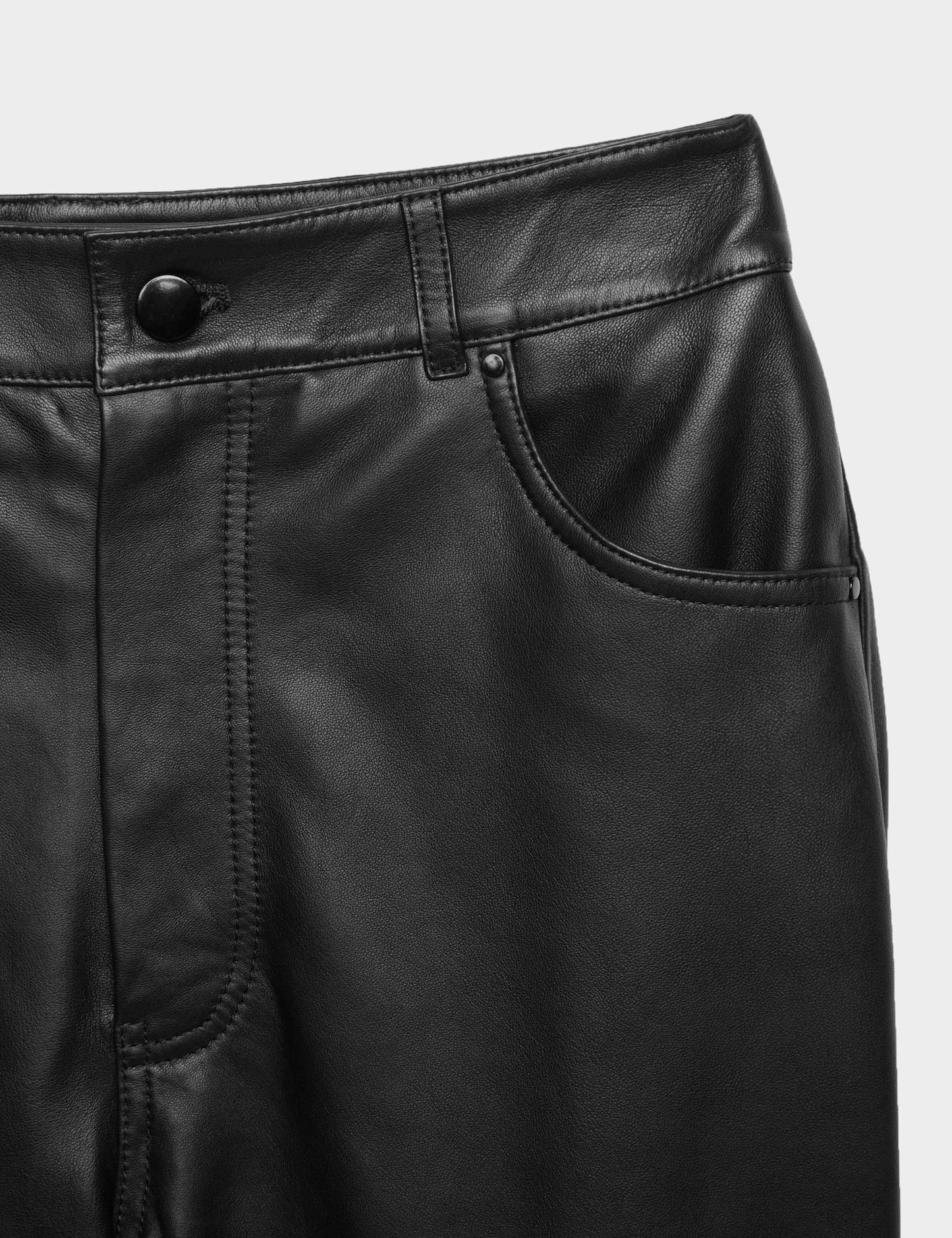 Leather High Waisted Trousers
