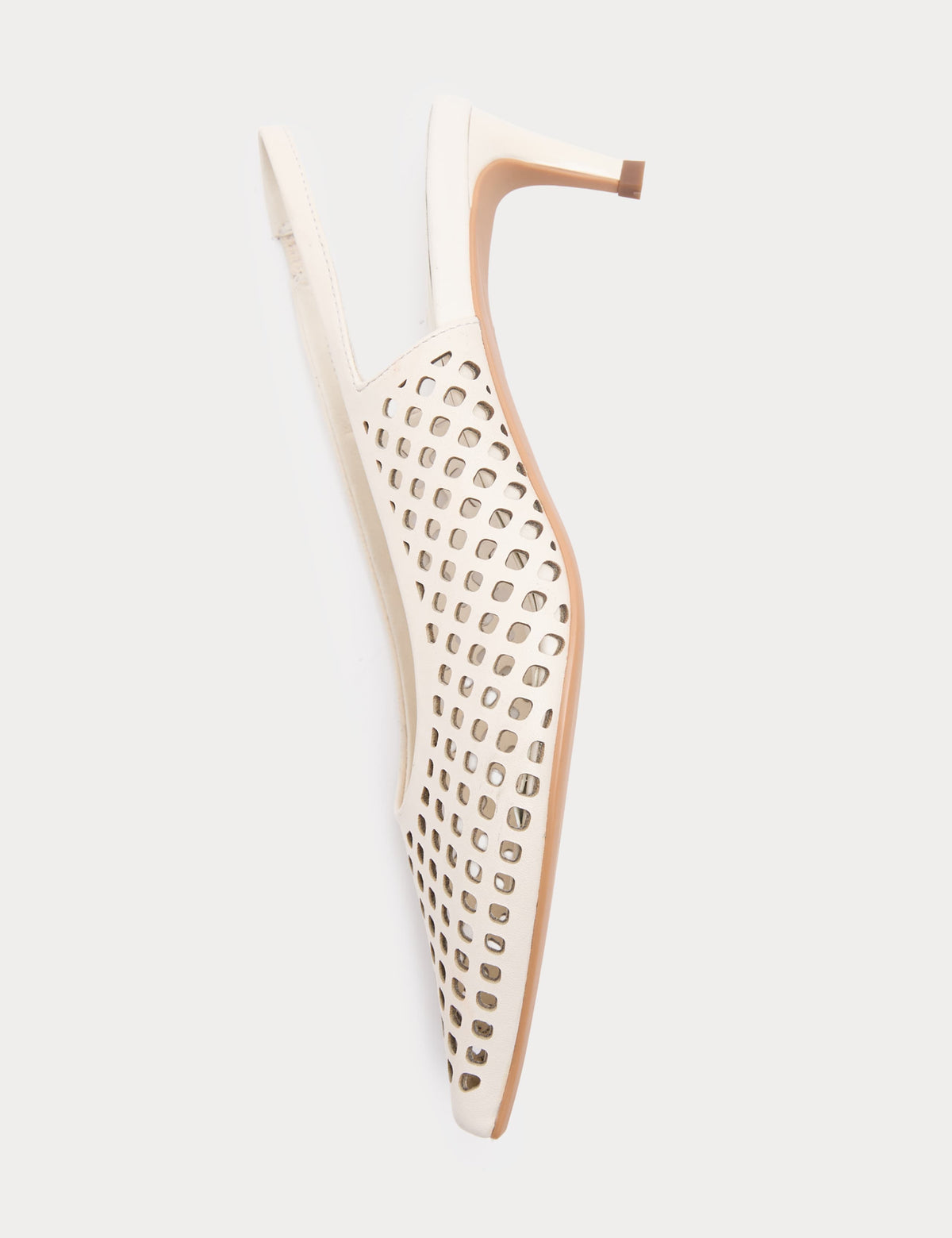 Leather Laser Cut Slingback Sandals