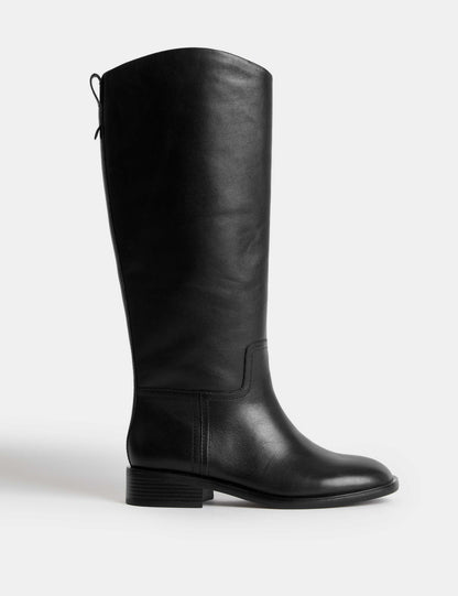 Leather Riding Knee High Boots