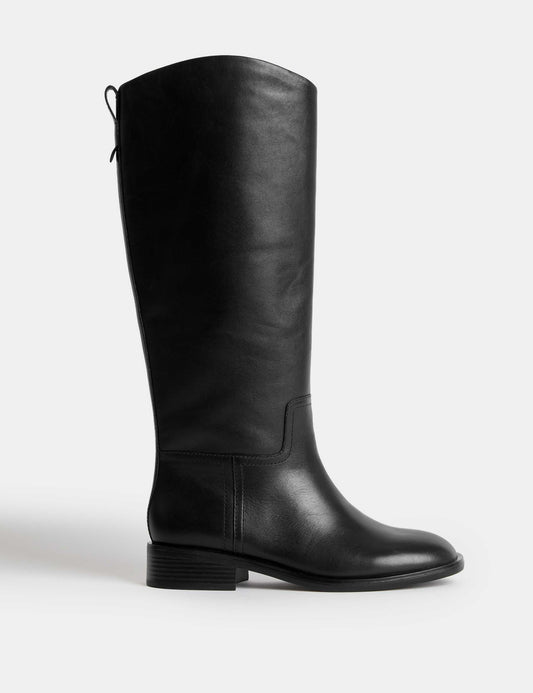 Leather Riding Knee High Boots