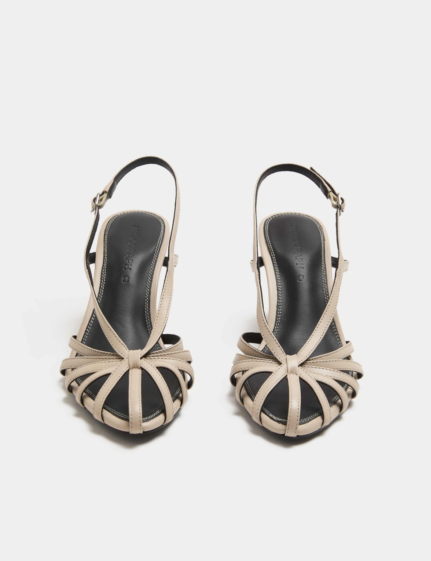 Leather Strappy Stiletto Heel Sandals