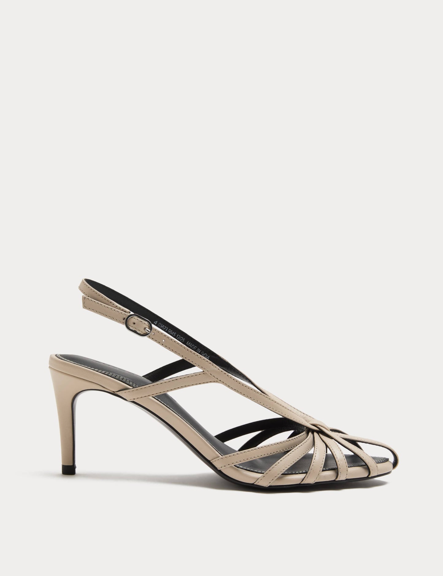 Leather Strappy Stiletto Heel Sandals