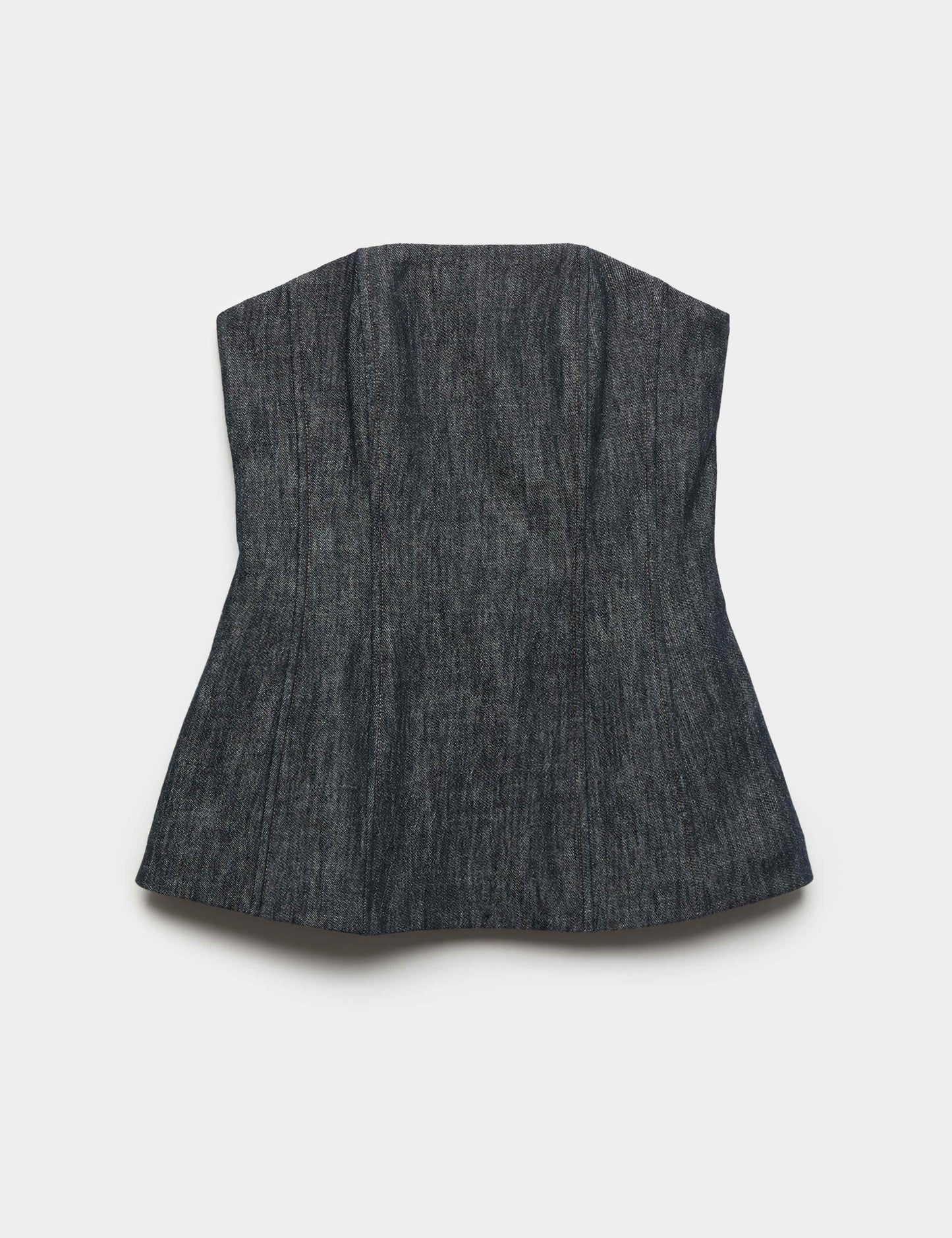 Linen Rich Fitted Bandeau Top