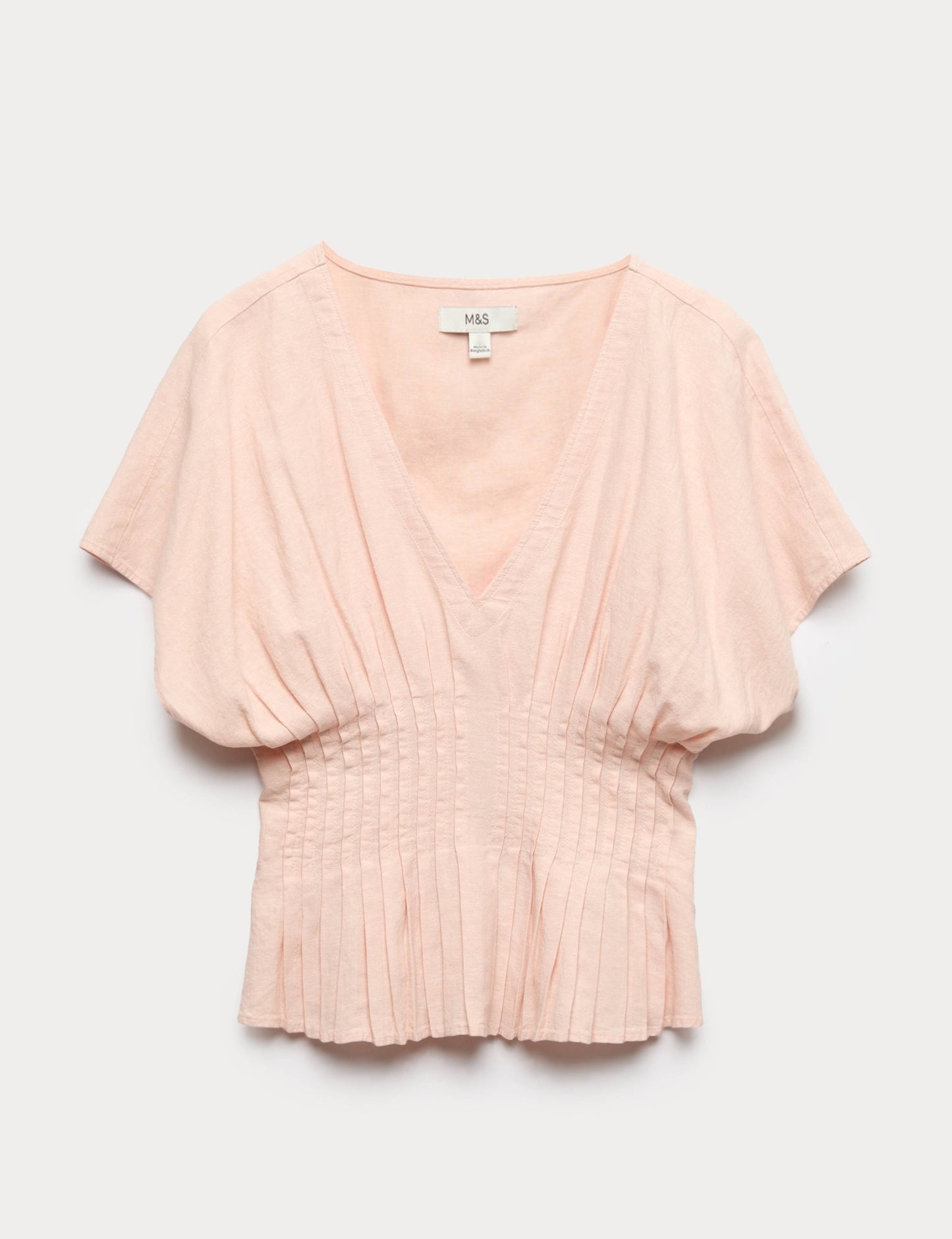 Linen Rich Seam Detail Waisted Top