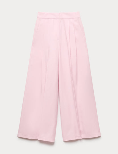 Lyocell Rich Pleat Front Palazzo Trousers