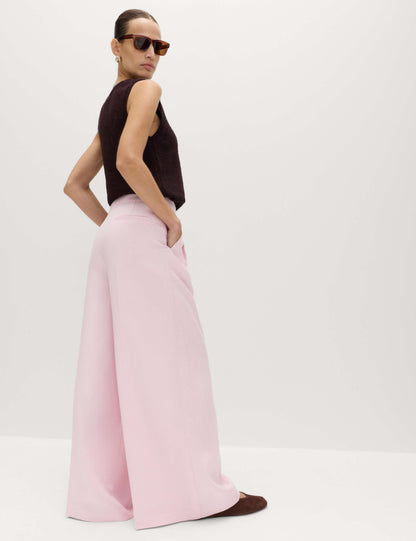 Lyocell Rich Pleat Front Palazzo Trousers