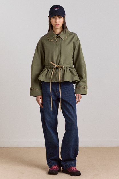 Multi-wear myrtle trench in khaki
