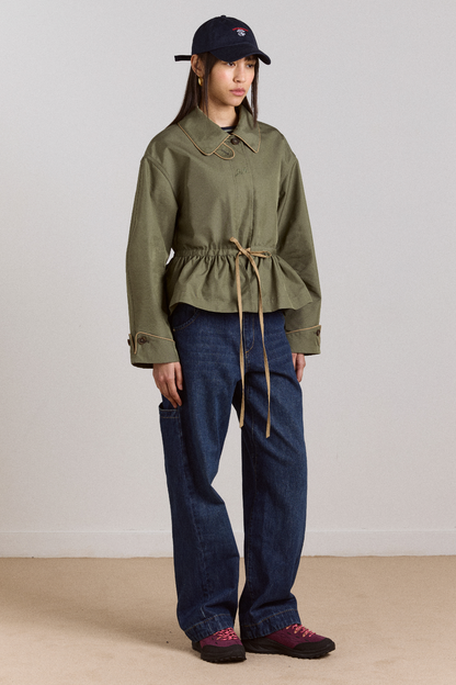 Multi-wear myrtle trench in khaki
