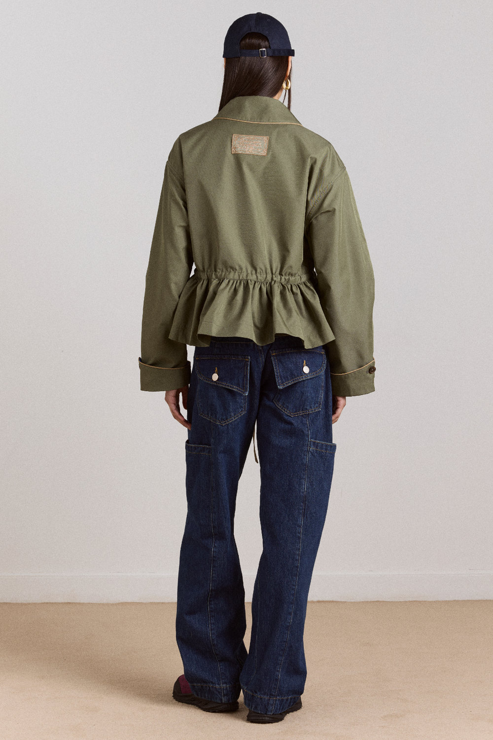 Multi-wear myrtle trench in khaki