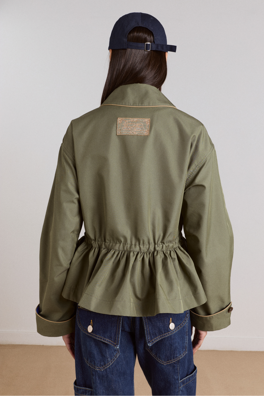 Multi-wear myrtle trench in khaki