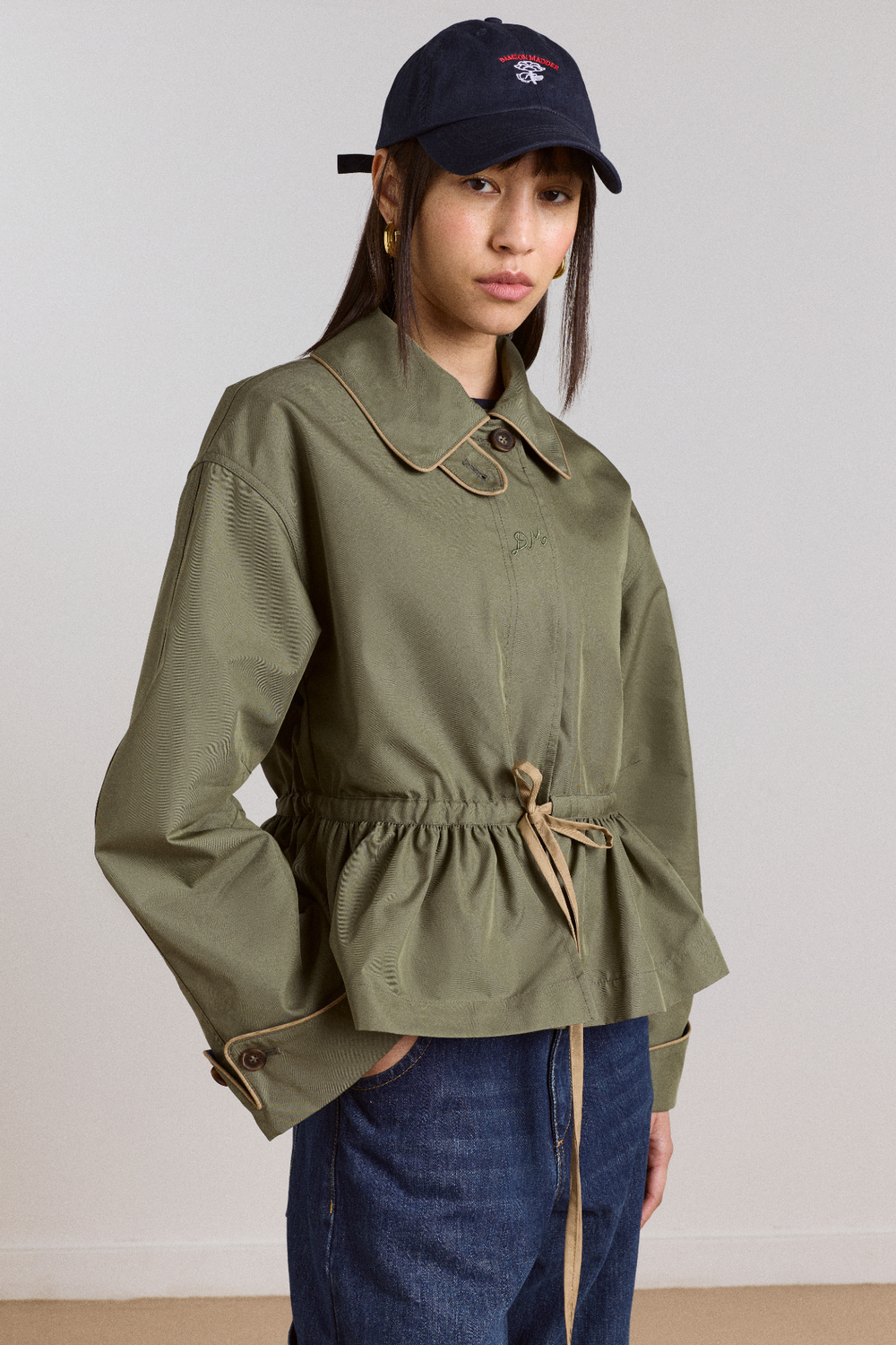 Multi-wear myrtle trench in khaki