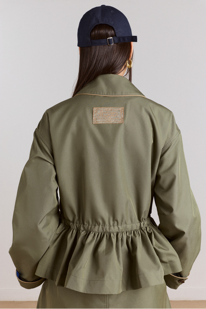 Multi-wear myrtle trench in khaki