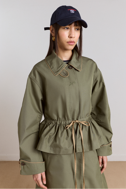 Multi-wear myrtle trench in khaki
