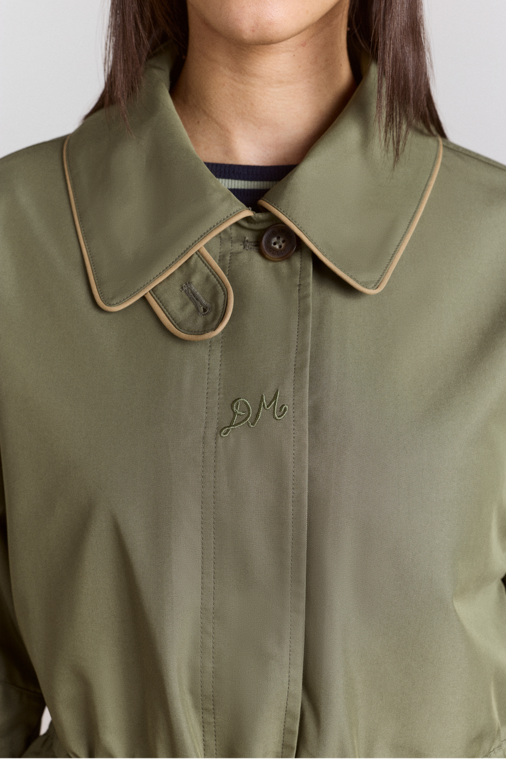 Multi-wear myrtle trench in khaki