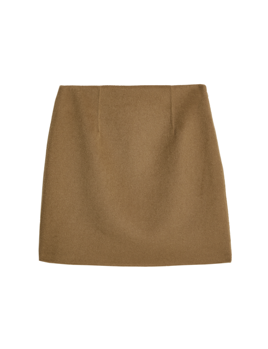 Wool Blend Mini A-Line Skirt