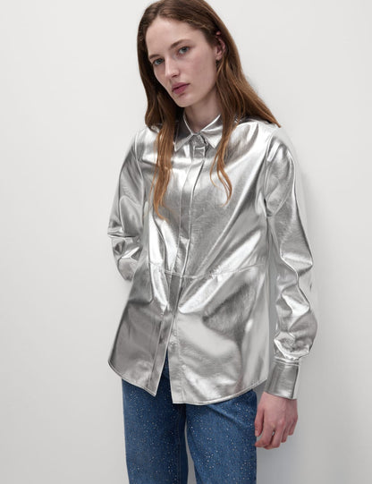 Metallic Collared Shirt