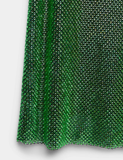 Metallic Embellished Mini Shift Dress