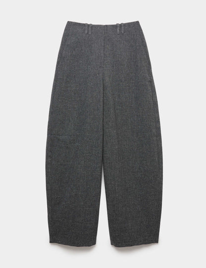 Metallic Lurex Barrel Leg Trousers