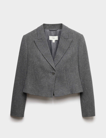Metallic Lurex Cropped Jacket